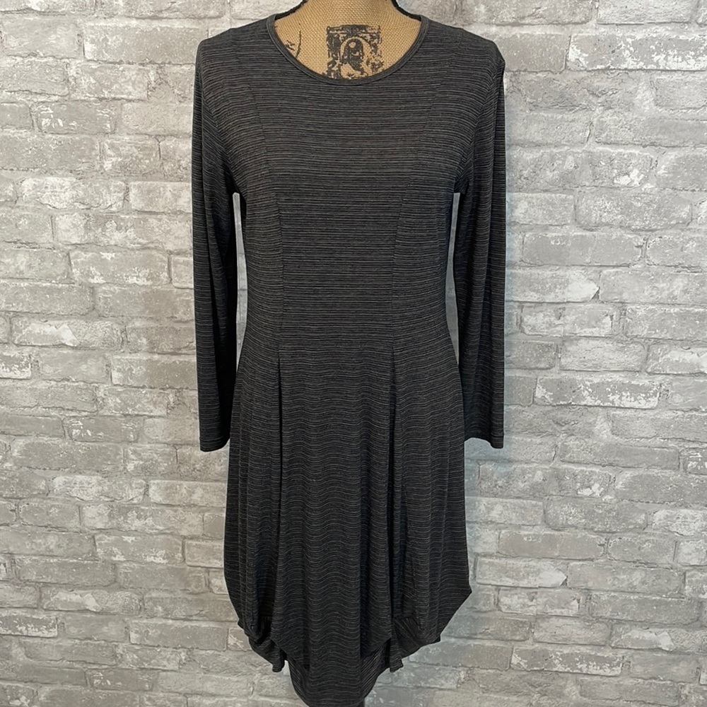 Lunn Grey Space dyed Gathered Dress